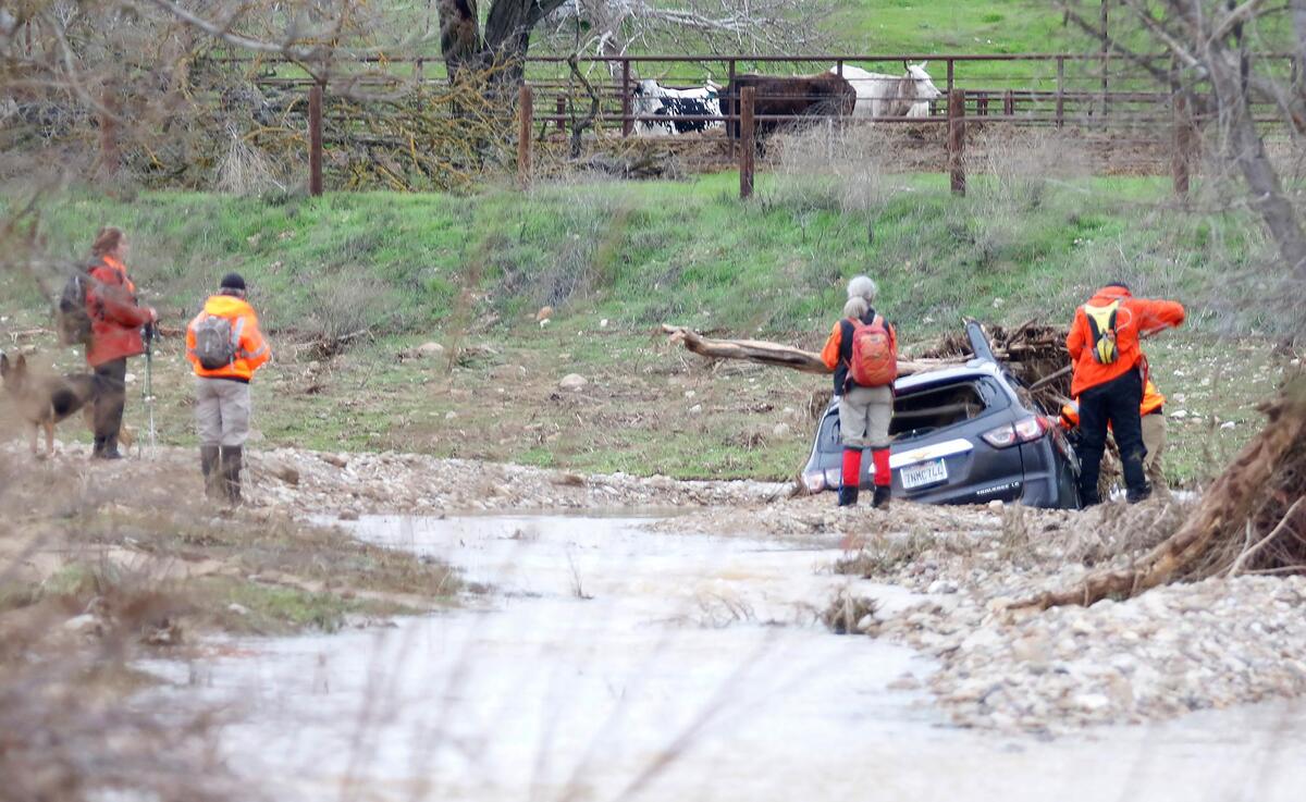 See photos of search for SLO County boy lost in flooded creek